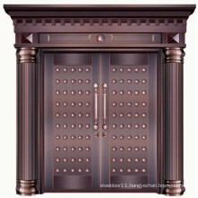 Copper modern front entry door